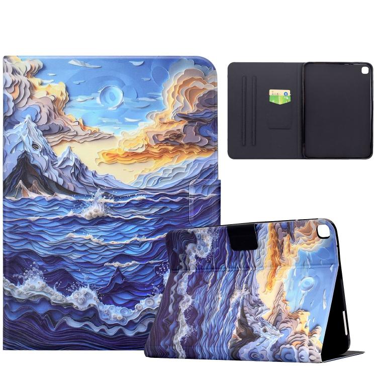 Custodia per tablet smart in ecopelle con filo da cucito Voltage, For Samsung Galaxy Tab S5e / T720