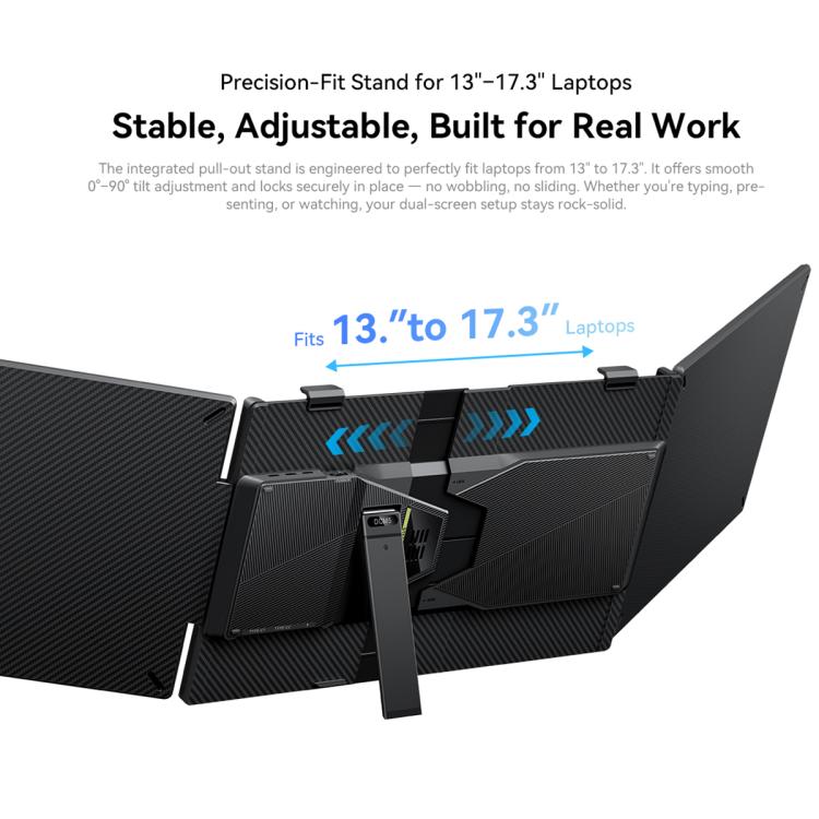 Blackview DCM5 14 inch Dual Monitor Portable Laptop Screen Extender with Speaker, DCM5