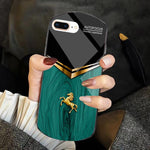Custodia TPU PC vetro temperato effetto legno per iPhone 6/7/8 Pl