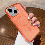 Custodia trasparente con glitter e magnetica per iPhone