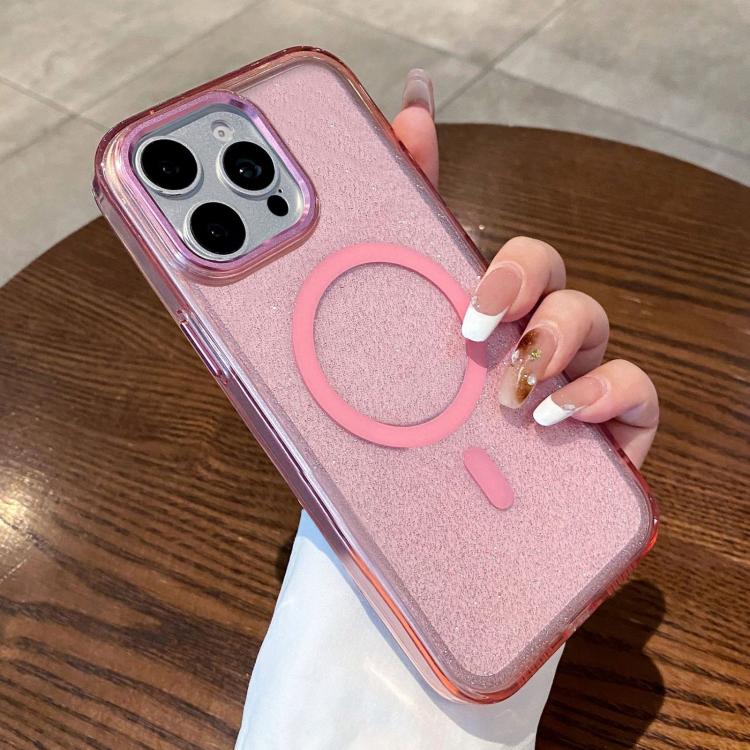 Custodia trasparente con glitter e magnetica per iPhone