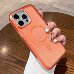 Custodia trasparente con glitter e magnetica per iPhone