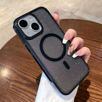Custodia trasparente glitter magnetica per iPhone 15 e 14 Plus