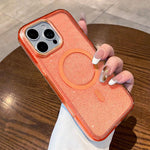 Custodia trasparente glitter magnetica per iPhone 16