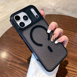 Custodia trasparente glitter magnetica per iPhone 17 e 16