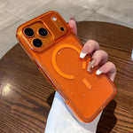 Custodia trasparente glitter magnetica per iPhone 17 e 16