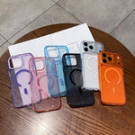 Custodia trasparente con glitter e magnetica per iPhone