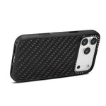 Custodia magnetica per telefono Denier A26 in vera pelle con trama intrecciata., For iPhone 17 Pro Max, For iPhone 17 Pro, For iPhone 16 Pro Max, For iPhone 16 Pro, For iPhone 15 Pro Max, For iPhone 15 Pro