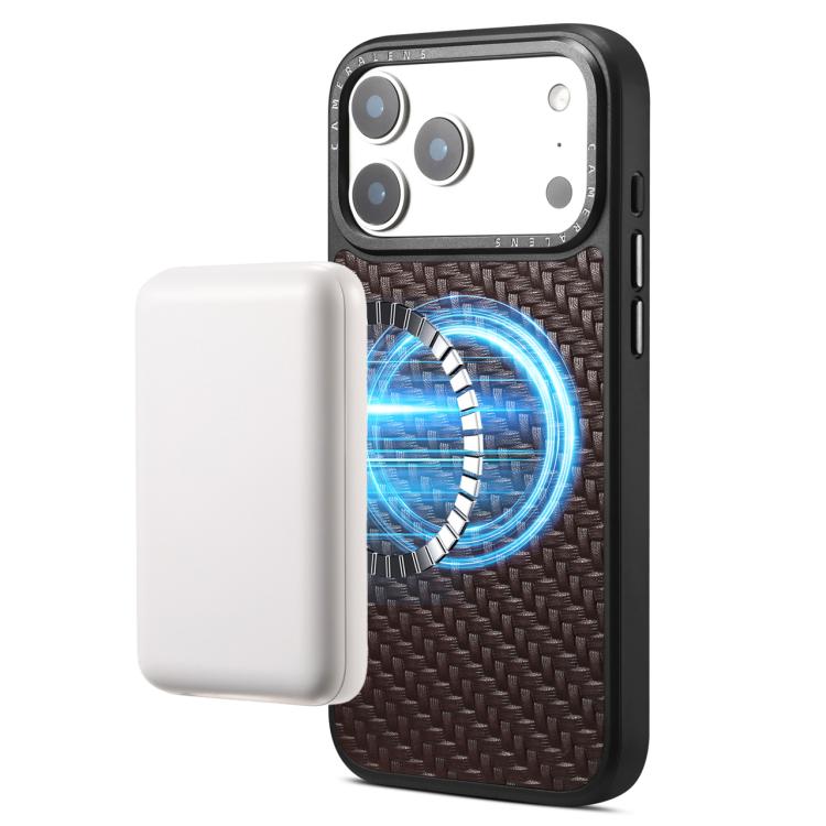 Custodia magnetica per telefono Denier A26 in vera pelle con trama intrecciata., For iPhone 17 Pro Max, For iPhone 17 Pro, For iPhone 16 Pro Max, For iPhone 16 Pro, For iPhone 15 Pro Max, For iPhone 15 Pro