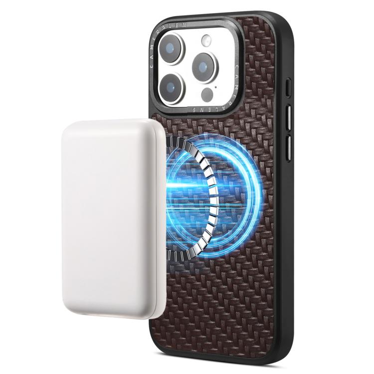Custodia magnetica per telefono Denier A26 in vera pelle con trama intrecciata., For iPhone 17 Pro Max, For iPhone 17 Pro, For iPhone 16 Pro Max, For iPhone 16 Pro, For iPhone 15 Pro Max, For iPhone 15 Pro