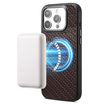 Custodia magnetica per telefono Denier A26 in vera pelle con trama intrecciata., For iPhone 17 Pro Max, For iPhone 17 Pro, For iPhone 16 Pro Max, For iPhone 16 Pro, For iPhone 15 Pro Max, For iPhone 15 Pro