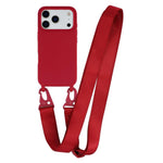 Custodia TPU opaca con cordino per iPhone 17 Pro Max