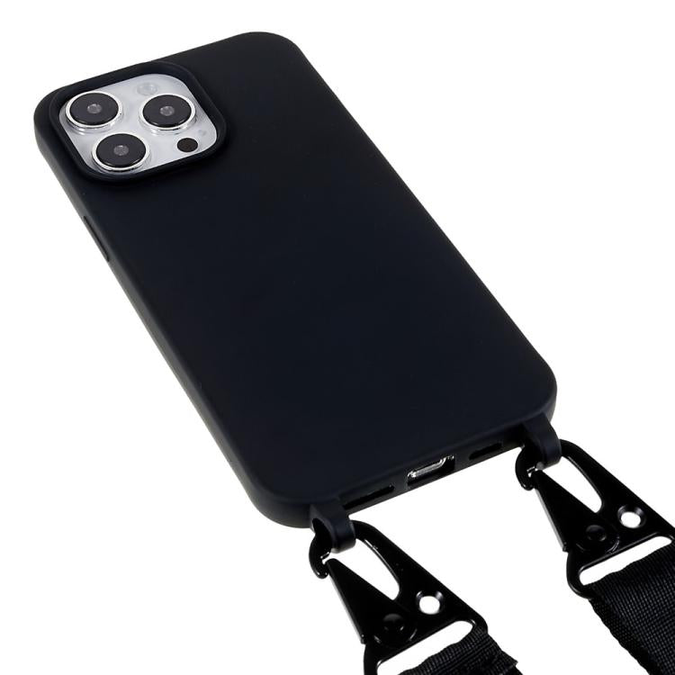Custodia TPU opaca con cordino per iPhone 15 Pro
