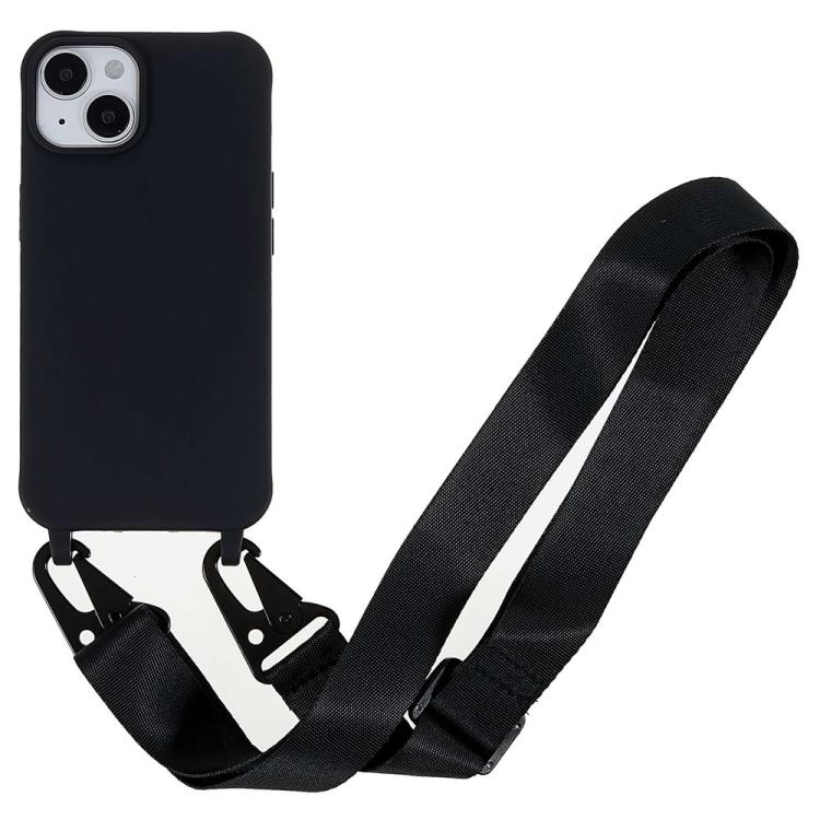 Custodia TPU opaca con cordino per iPhone 15 Pro