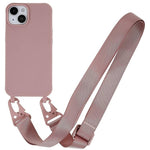 Custodia TPU opaca con cordino per iPhone 15 Pro