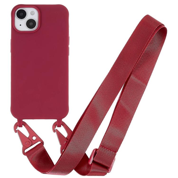 Custodia TPU opaca con cordino per iPhone 15 Pro