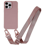 Custodia TPU opaca con cordino per iPhone 14 Pro Max