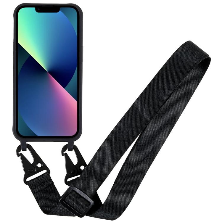 Custodia TPU opaca con cordino per iPhone 13