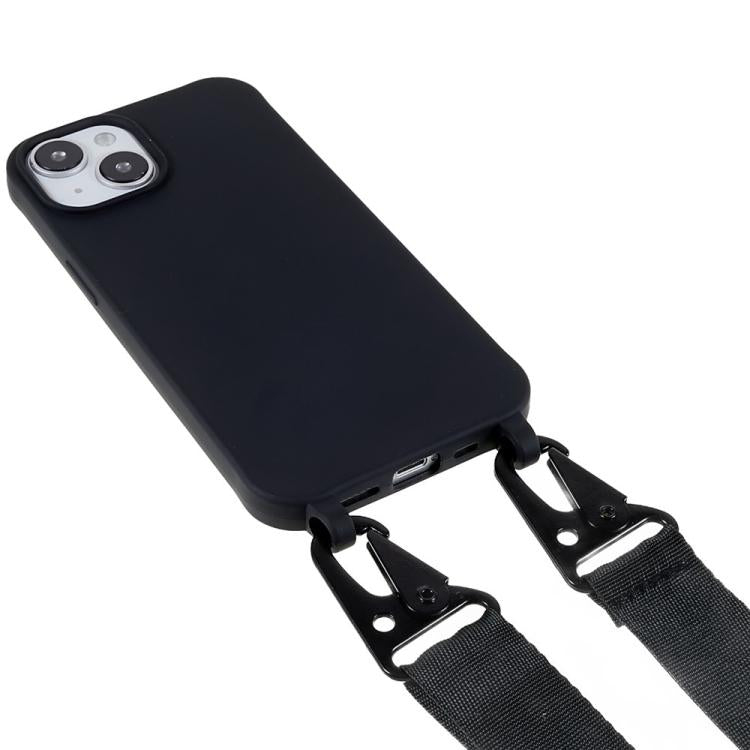 Custodia TPU opaca con cordino per iPhone 13