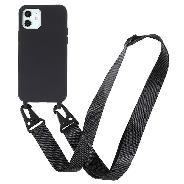 Custodia TPU opaca con cordino per iPhone 13