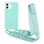 Custodia TPU opaca con cordino per iPhone 13