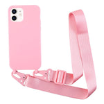 Custodia TPU opaca con cordino per iPhone 13