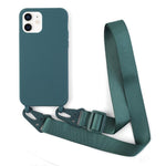 Custodia TPU opaca con cordino per iPhone 13