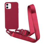 Custodia TPU opaca con cordino per iPhone 13