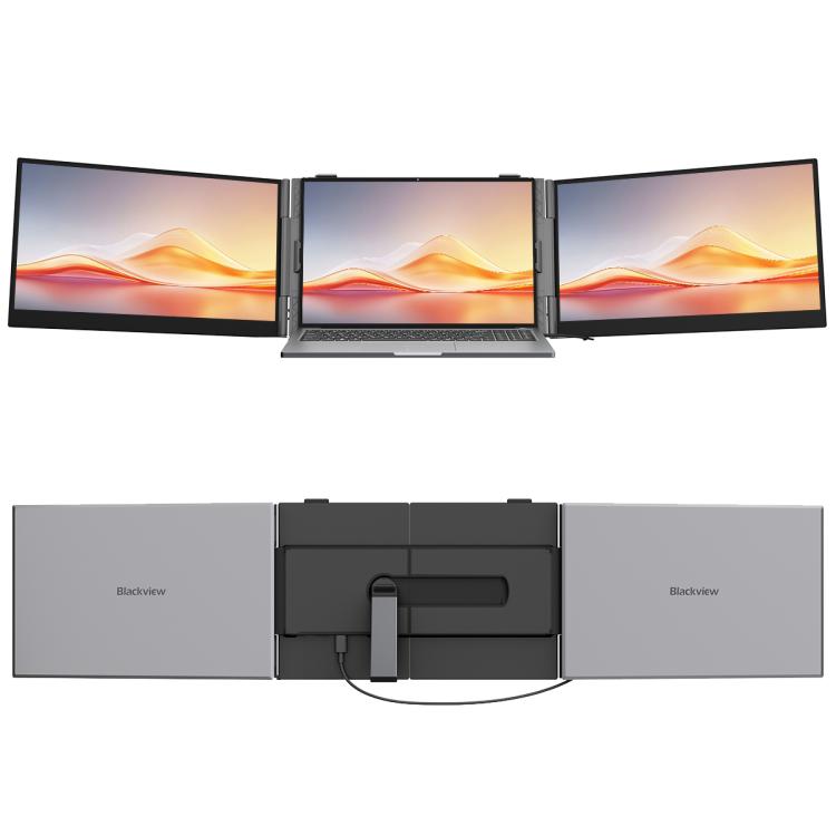 Blackview DCM6 Pro 14 inch Dual Screen Portable Laptop Extension Monitor with Stand, DCM6 Pro