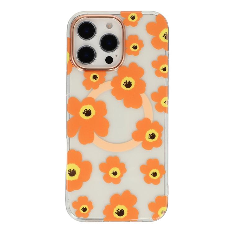 Custodia magnetica in TPU e PC con motivo floreale