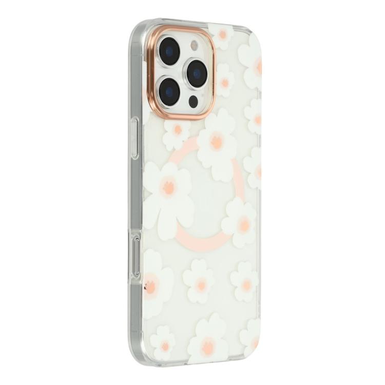 Custodia magnetica in TPU e PC con motivo floreale