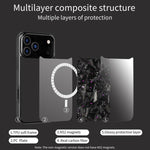 Custodia magnetica TPU e fibra di carbonio per smartphone