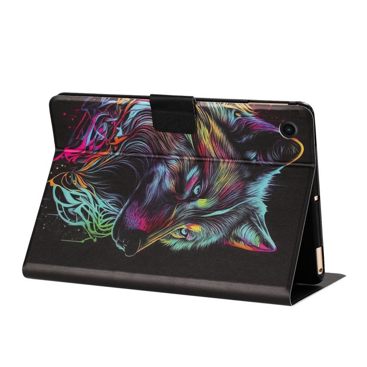Custodia per tablet in pelle vegana con texture litchi e stampa Volt., For Samsung Galaxy Tab A11 / A9, For Samsung Galaxy Tab A7 Lite / T220, For Samsung Galaxy Tab A 10.1 2019 / T510