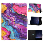 Custodia per tablet in pelle vegana con texture litchi e stampa Volt., For Samsung Galaxy Tab A11 / A9, For Samsung Galaxy Tab A7 Lite / T220, For Samsung Galaxy Tab A 10.1 2019 / T510