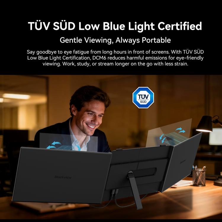 Blackview DCM6 14 inch Dual Screen Portable Laptop Extension Monitor with Stand, DCM6