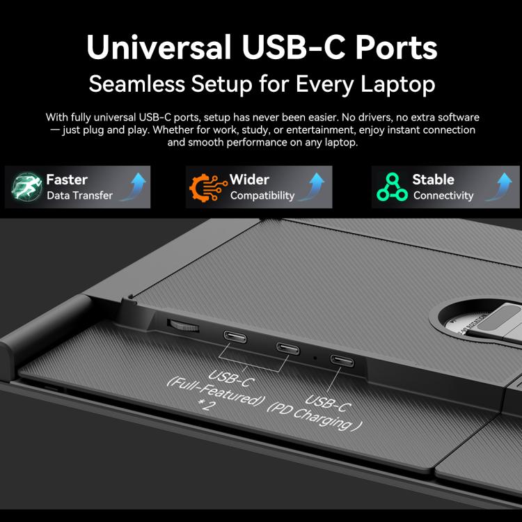 Blackview DCM6 14 inch Dual Screen Portable Laptop Extension Monitor with Stand, DCM6