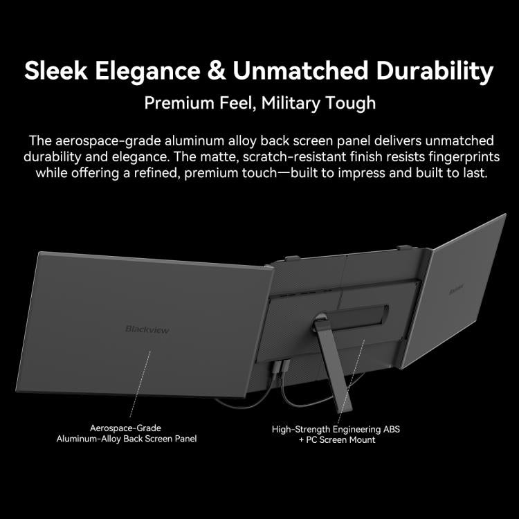Blackview DCM6 14 inch Dual Screen Portable Laptop Extension Monitor with Stand, DCM6
