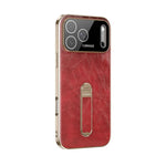 Custodia per telefono J TRIBE Holder in similpelle vegana con texture effetto cera e olio., For iPhone 17 Pro Max, For iPhone 17 Pro