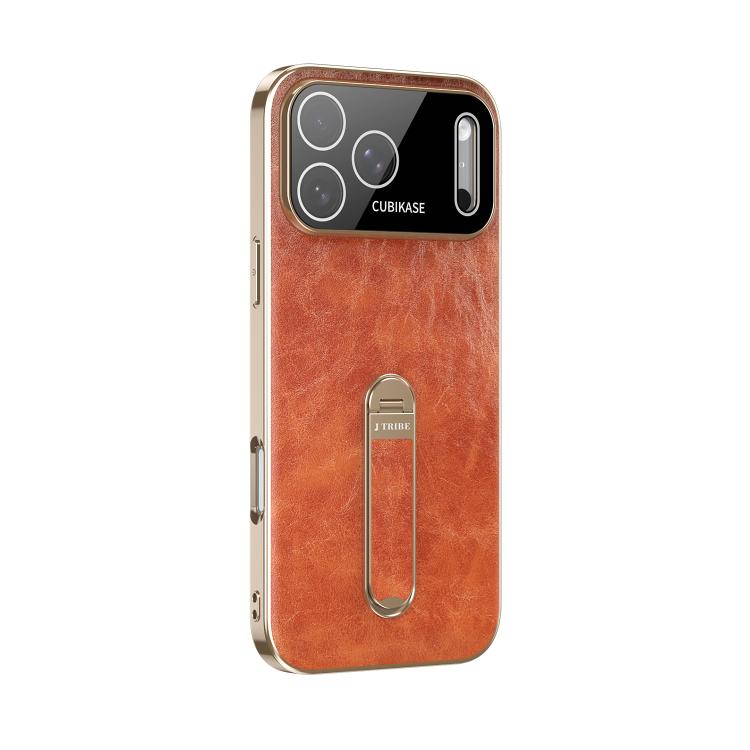 Custodia per telefono J TRIBE Holder in similpelle vegana con texture effetto cera e olio., For iPhone 17 Pro Max, For iPhone 17 Pro
