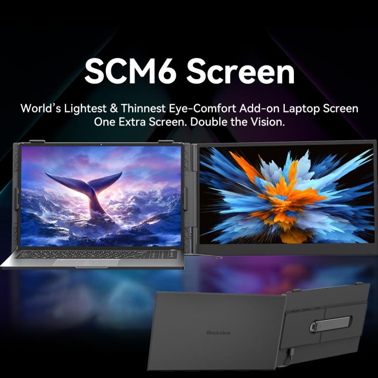 Blackview SCM6 14 inch Portable Laptop Ultra-thin LCD Monitor Screen Extender with Stand, SCM6
