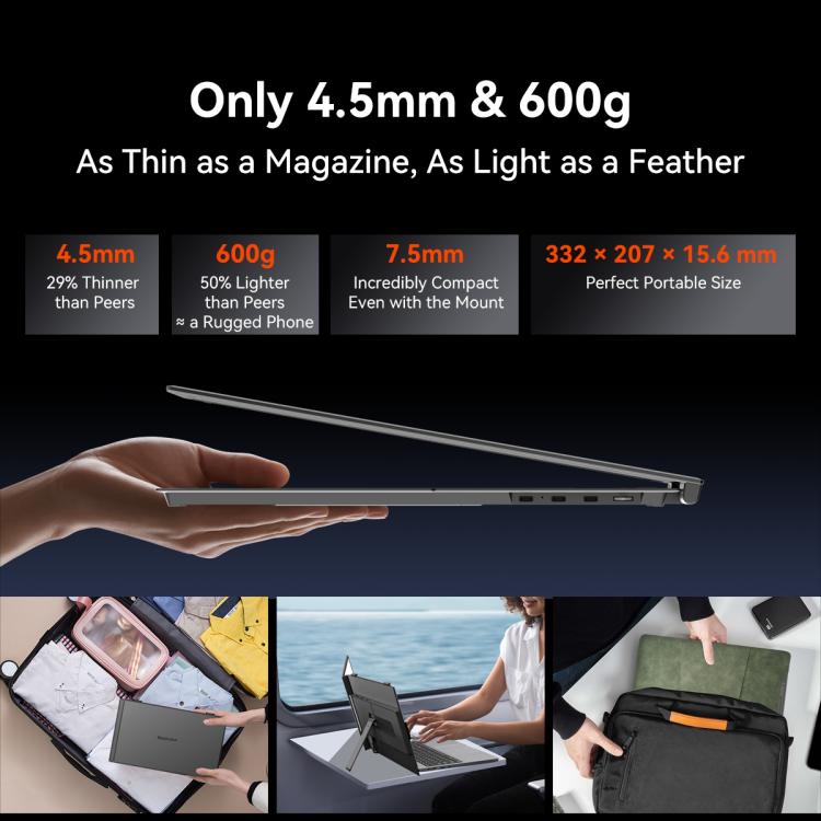 Blackview SCM6 14 inch Portable Laptop Ultra-thin LCD Monitor Screen Extender with Stand, SCM6