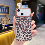 Custodia magnetica leopardata per iPhone 13 in PC e TPU