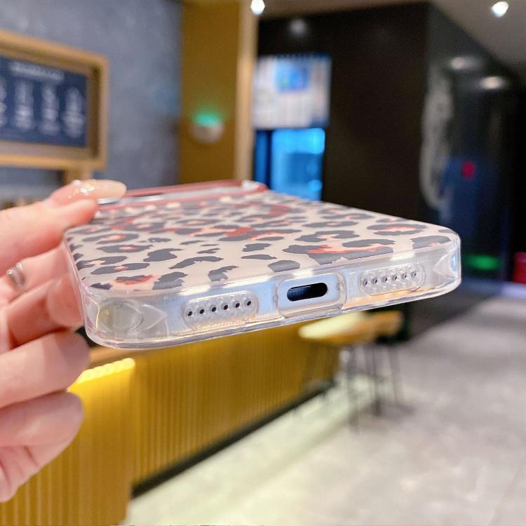 Custodia magnetica leopardata per iPhone 13 in PC e TPU