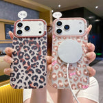 Custodia magnetica leopardata per iPhone 13 in PC e TPU