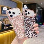 Custodia magnetica leopardata per iPhone 13 in PC e TPU