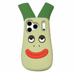 Custodia silicone antiurto con design cipolla verde per iPhone