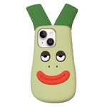 Custodia silicone antiurto con design cipolla verde per iPhone