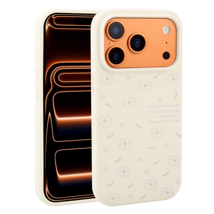 Custodia silicone liquido con stampa floreale per iPhone 17 Pro M