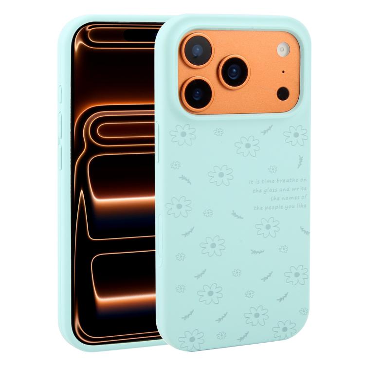 Custodia silicone liquido con stampa floreale per iPhone 17 Pro M