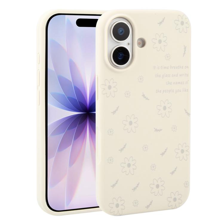 Custodia silicone liquido con stampa floreale per iPhone 17 Pro M